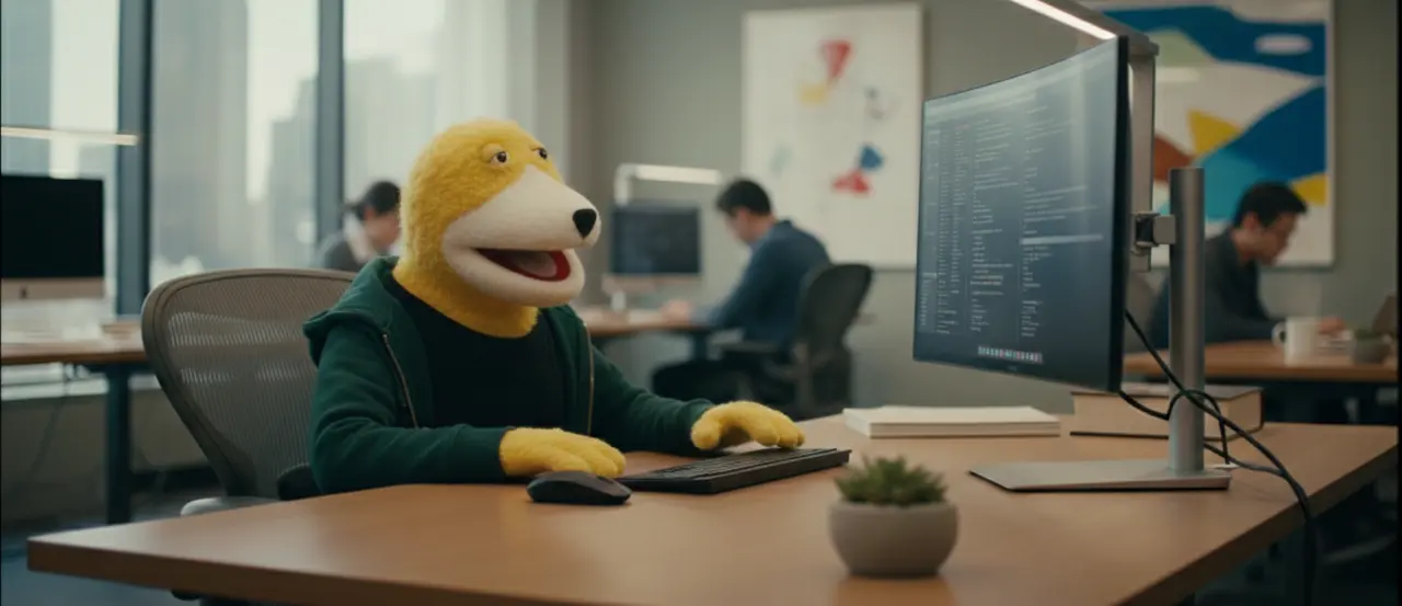 Flat_Eric working on his P.C.